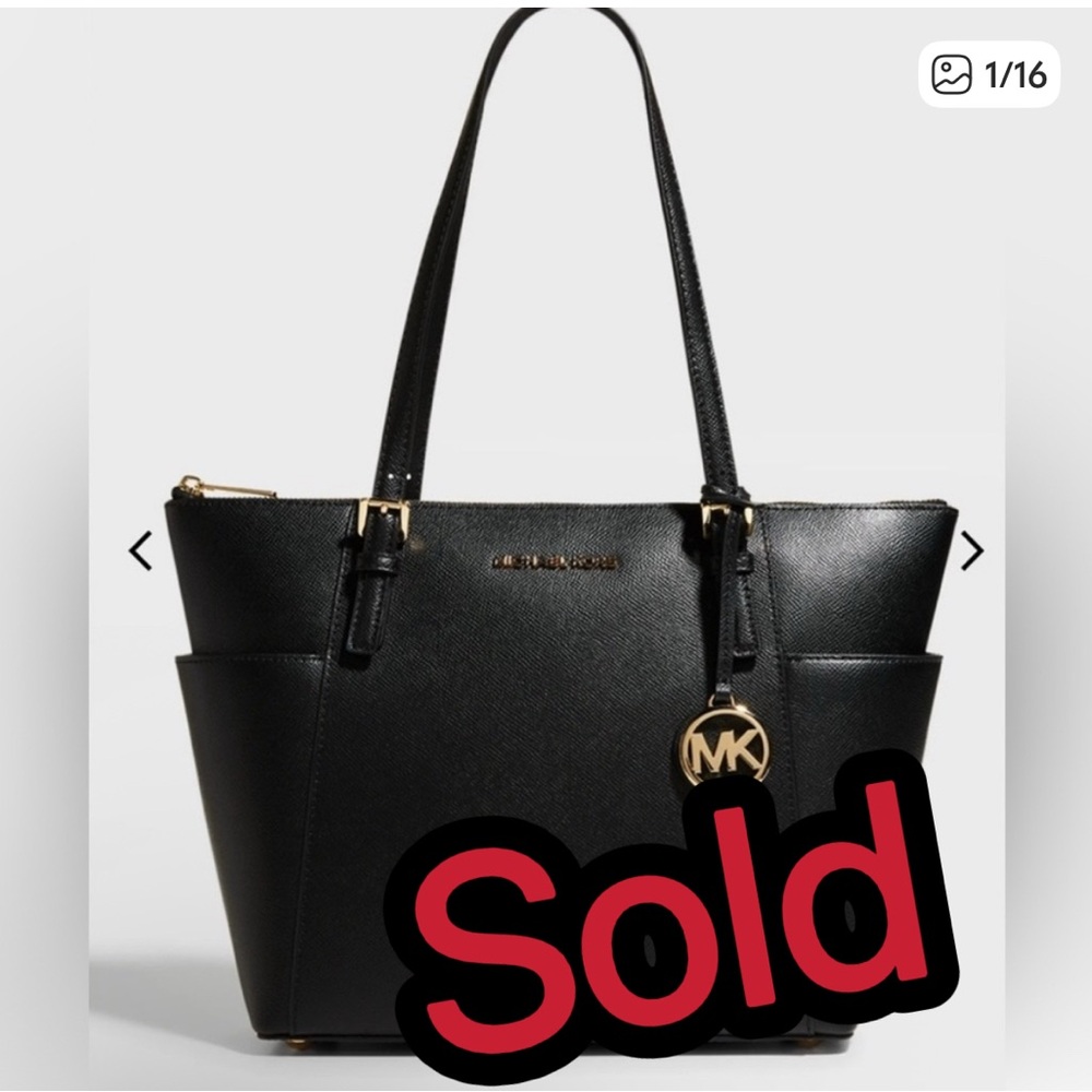 Michael Kors Black leather Tote Bag shoulder bag like new ❌80% OFF SALE❌ - Picture 1 of 16